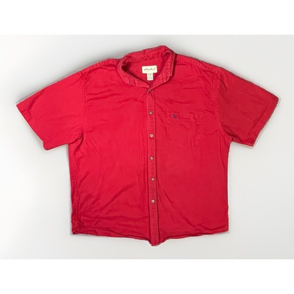 Eddie Bauer Other - Eddie Bauer Shirt Mens LARGE‎ Red  Long Sleeve Button Up Outdoor Vintage